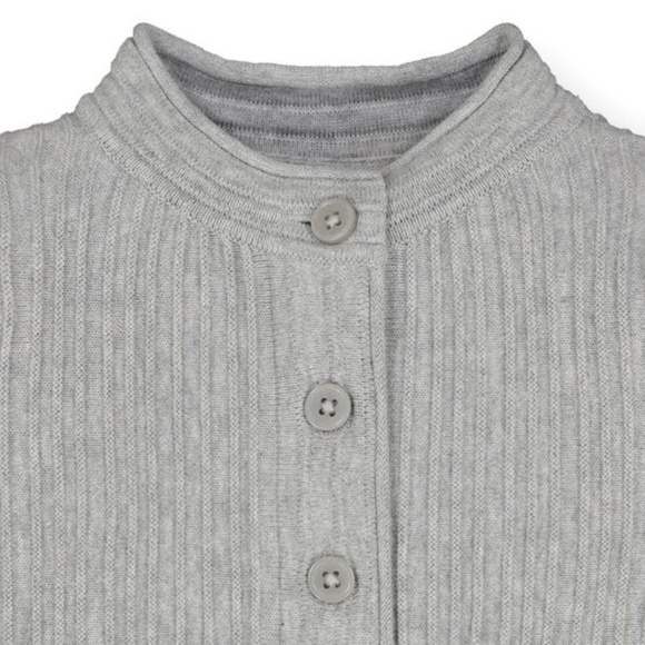 Gorgeous! NEW Hope & Henry Organic Cotton Gray Sweater Dress Buttons Up Back 10 - Picture 3 of 11